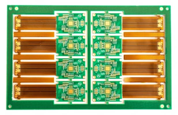 Rigid-flex PCB with hybrid material